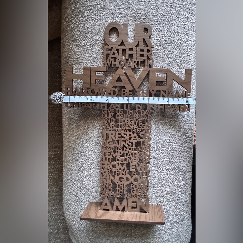 Handcrafted By Me- Wood Lord’s Prayer Shelf Sign! - Picture 3 of 9